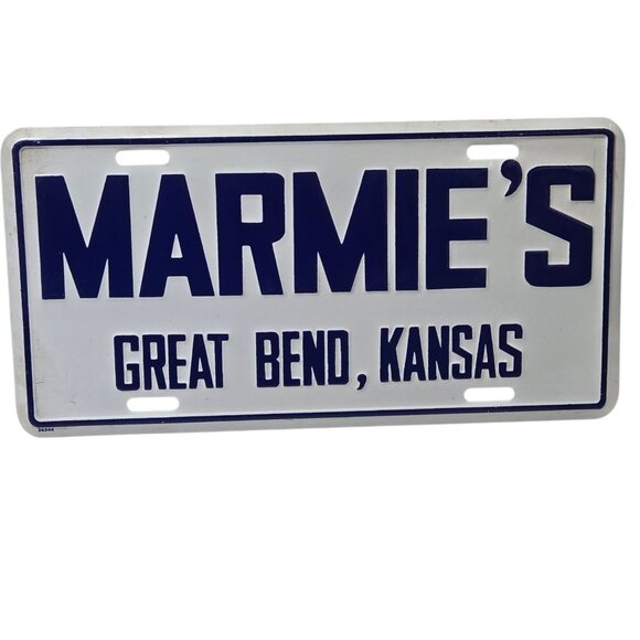 Marmies Great Bend Kansas Car Dealership License Plate Metal KS Car Tag Promo - Picture 6 of 10